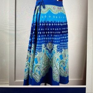 Blue Boho Travelsmith wrap skirt - (2 brand new!)